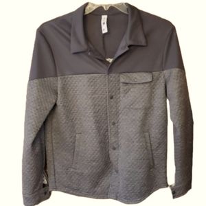 All In Motion Mens Jacquard Shirt‎ Jacket in Dark Grey